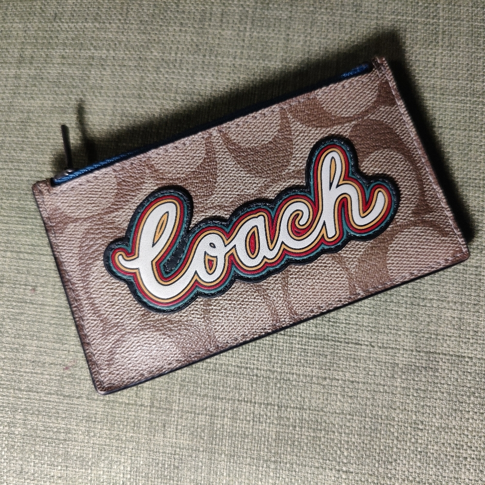 Coach zip card case